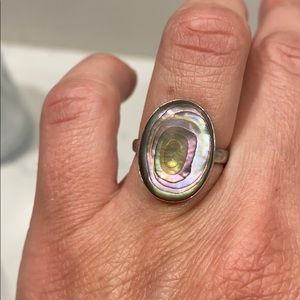 Mother of Pearl Thumb Print Ring